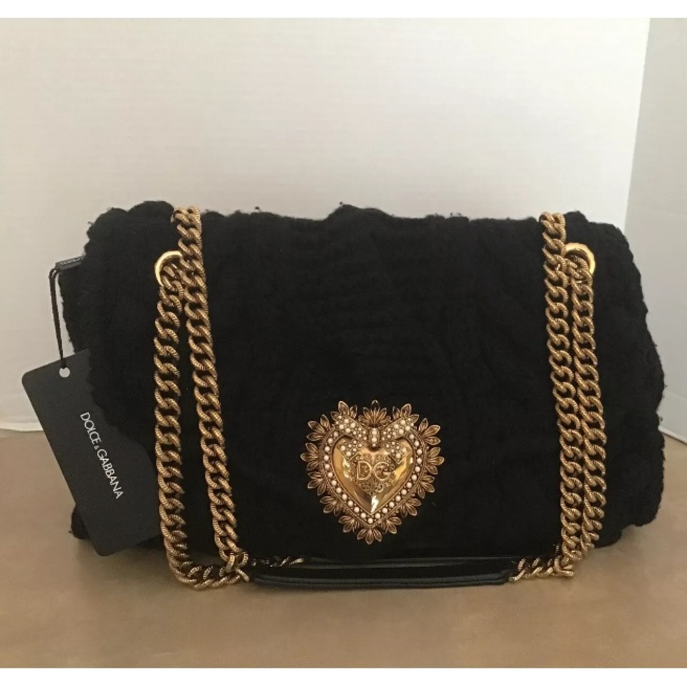 Dolce & Gabbana Devotion Large Crochet Knit Bag